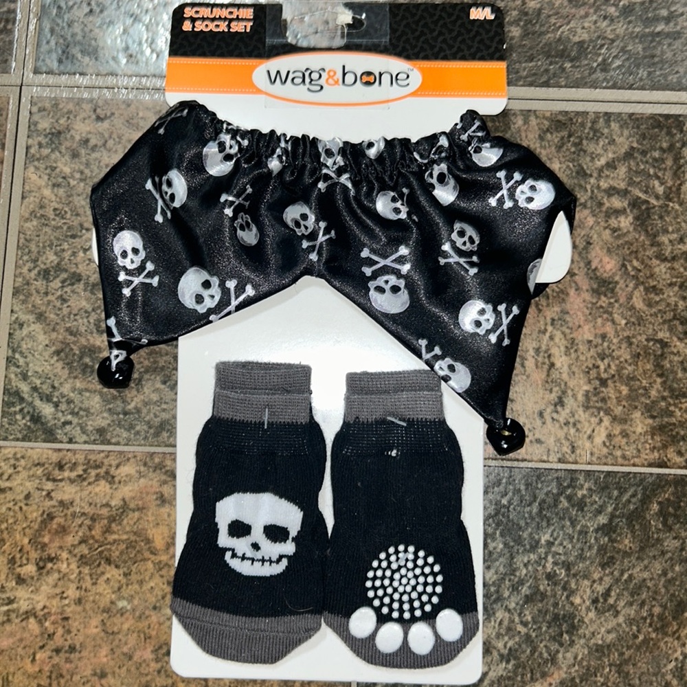 Brand New Scrunchie & Sock Dog Set